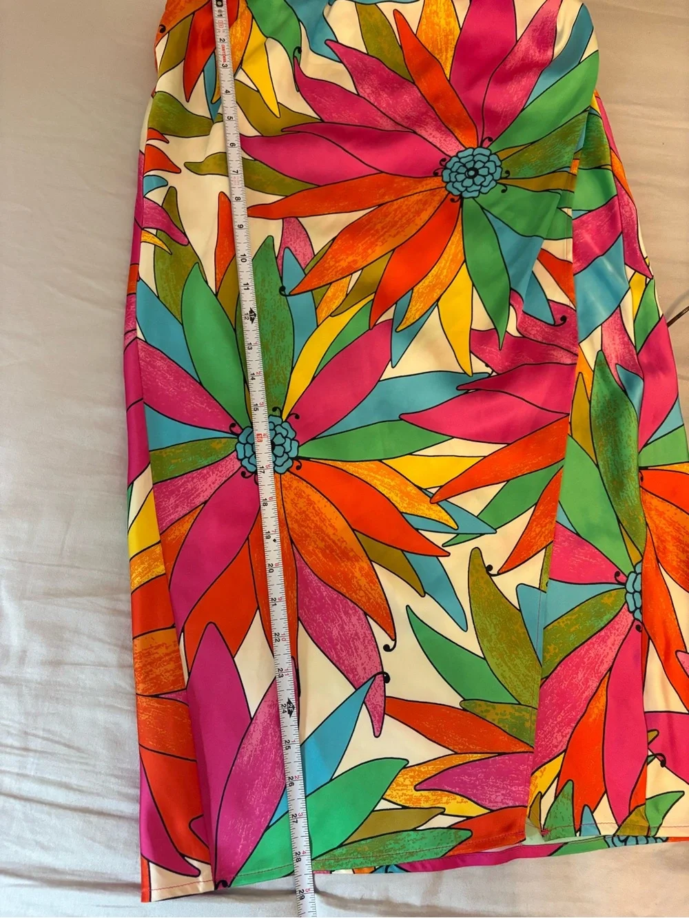 Rachel Zoe XS Floral Halter Top & Midi Skirt Matching Set Tropical